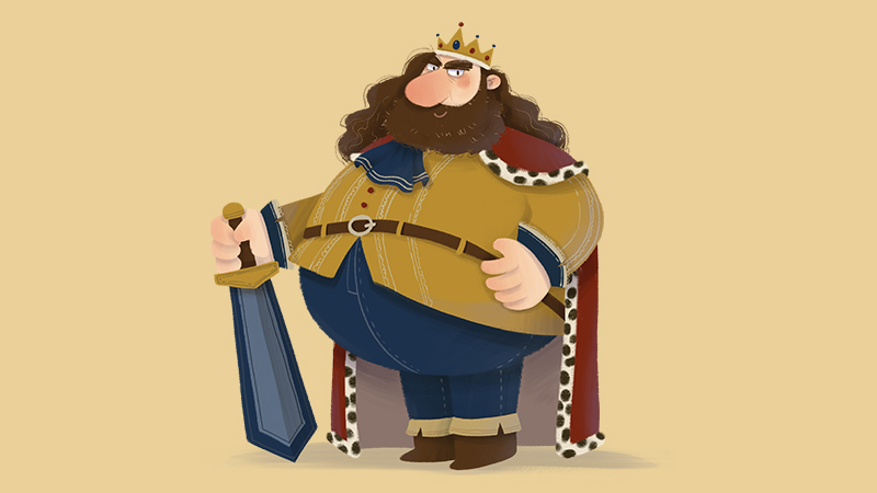 儿童插画角色设计：国王