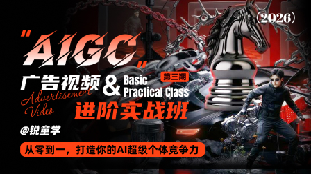 AIGC广告视频进阶实战班（第三期）