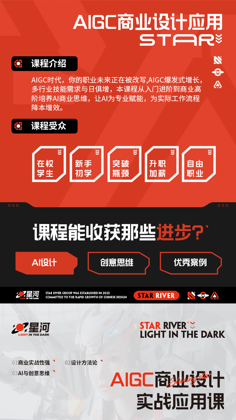 超高人气的AIGC商业设计课_视频教程培训__星河-站酷高高手