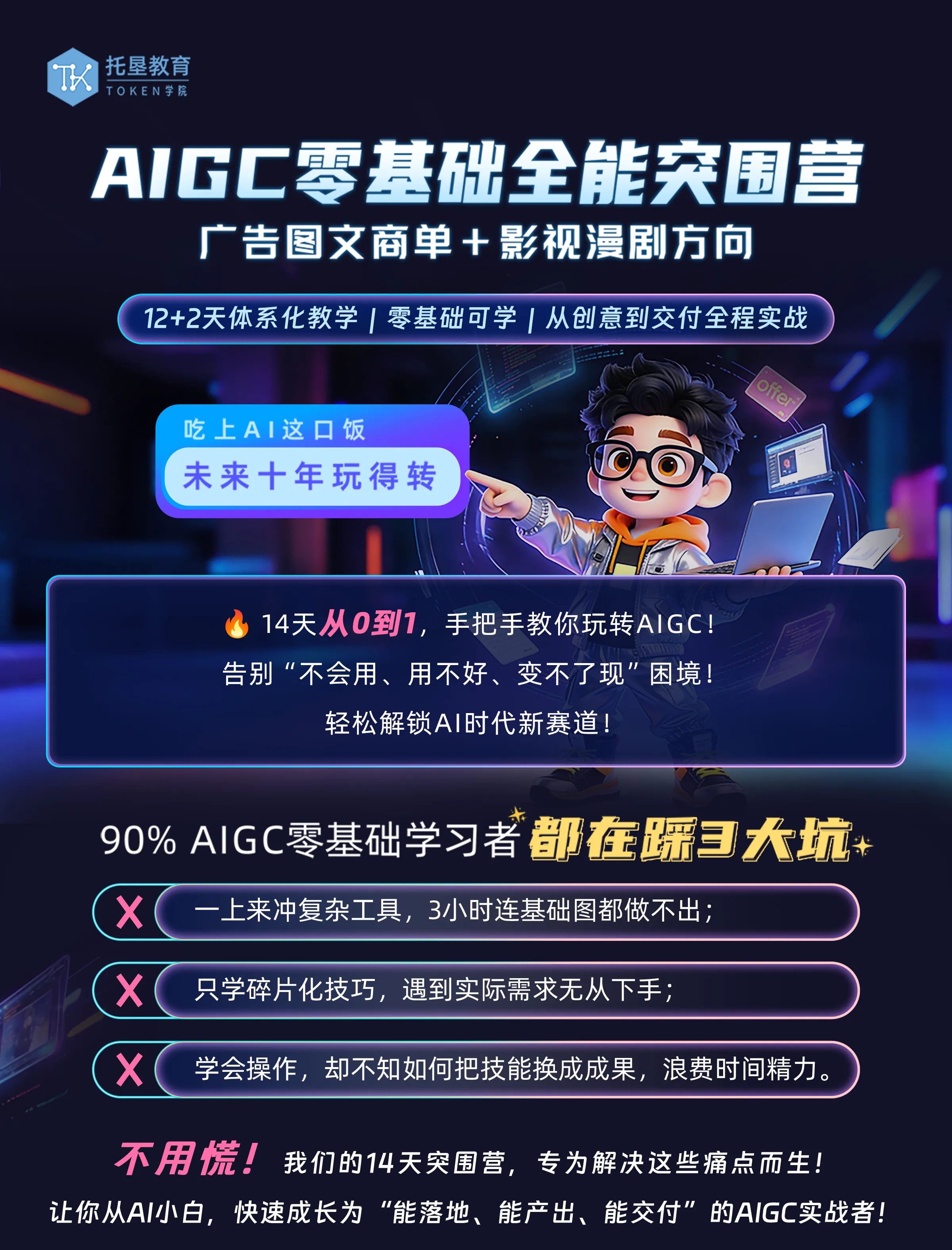 AIGC零基础全能突围营_视频教程培训__TOKEN学院,山外,秋和,AIGC鱼叔,智绘马良-站酷高高手