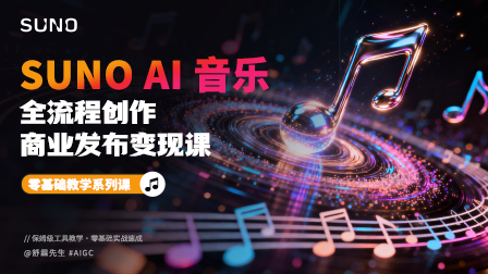 SUNO AI全流程创作商业发布变现课